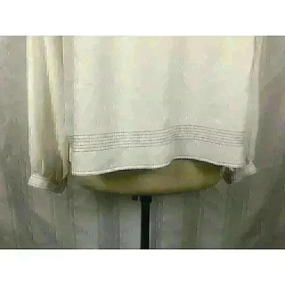 NWT! Joie Mirna Size S Gathered Crepe Porcelain Blouse 1/4 Button Balloon Sleeve - Picture 5 of 11